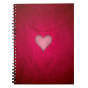 Red valentine heart notebook