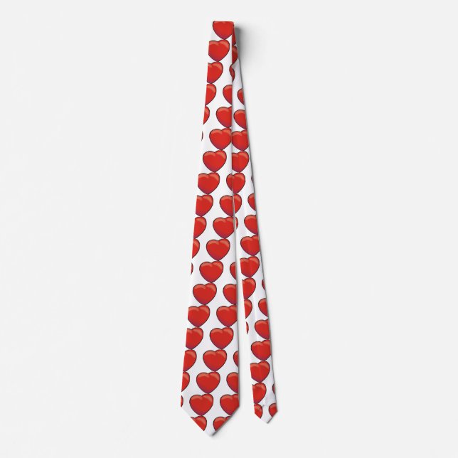Red Valentine Heart Tie (Front)