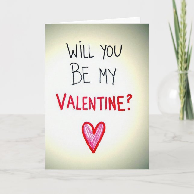 Red Valentine Proposal Card (Front)
