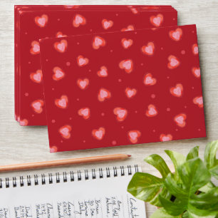 Red valentines day envelope