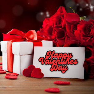 Red Valentine's Day Font EX LARGE Sticker Sheet