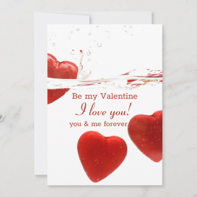 Red Valentines Day Wedding Invitation Card (Front)