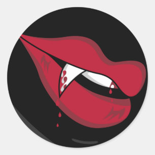 Red Vampire Lips Sticker