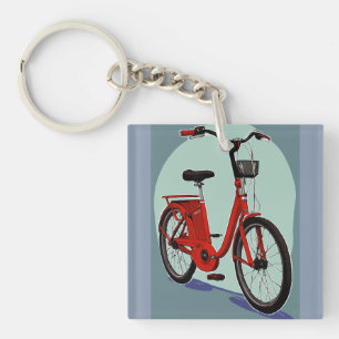 Red vantage cycle key ring