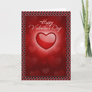 Red Vector Heart Valentine's Day Card
