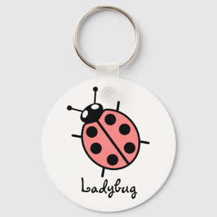 Red Vector Ladybug Key Ring