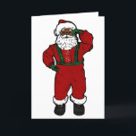 red velvet black santa holiday card<br><div class="desc">"red velvet black santa ", "AFRICAN SANTA claus", "black santa sweater", " African American santa", "AFRICAN christmas",  "african american santa claus", " black santa", " Black Santa Claus", "AFRICAN xmas"</div>