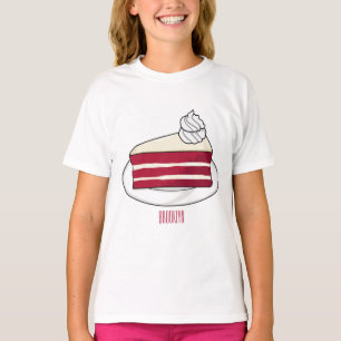 Red velvet cake cartoon illustration T-Shirt