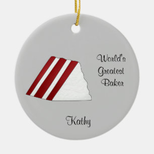 Red Velvet Cake Christmas Ornament