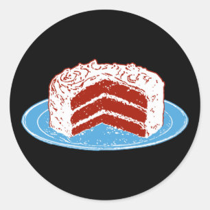 Red Velvet Cake Classic Round Sticker