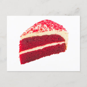 Red Velvet Cake Slice Postcard