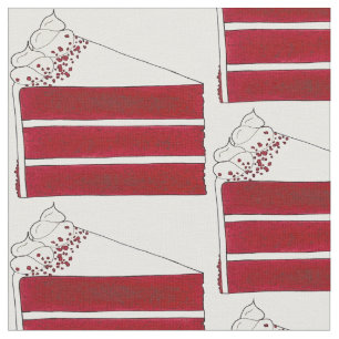 Red Velvet Cake Slice Southern Bakery Desserts Fabric