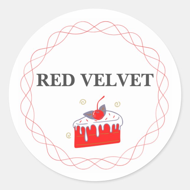 RED VELVET CAKE STICKER (Front)