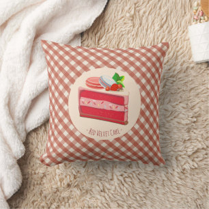 red velvet cake with strawberry cream cheese  cushion