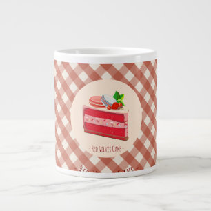 Red velvet cake with strawberry cream cheese large coffee mug