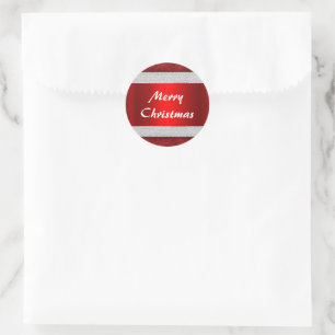 Red Velvet Christmas Classic Round Sticker