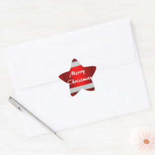 Red Velvet Christmas Star Sticker