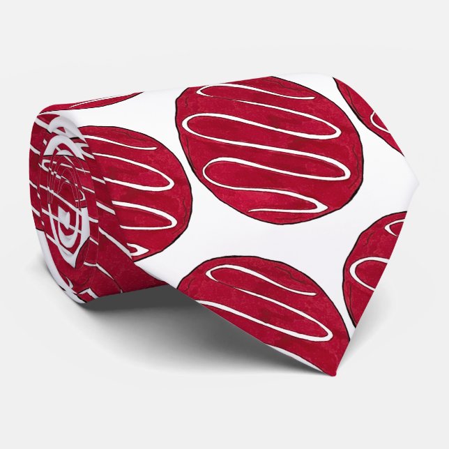 Red Velvet Cookie Cream Cheese Frosting Baker Food Tie (Rolled)