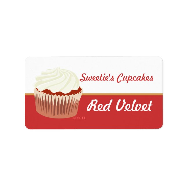 Red Velvet Cupcake Labels (Front)