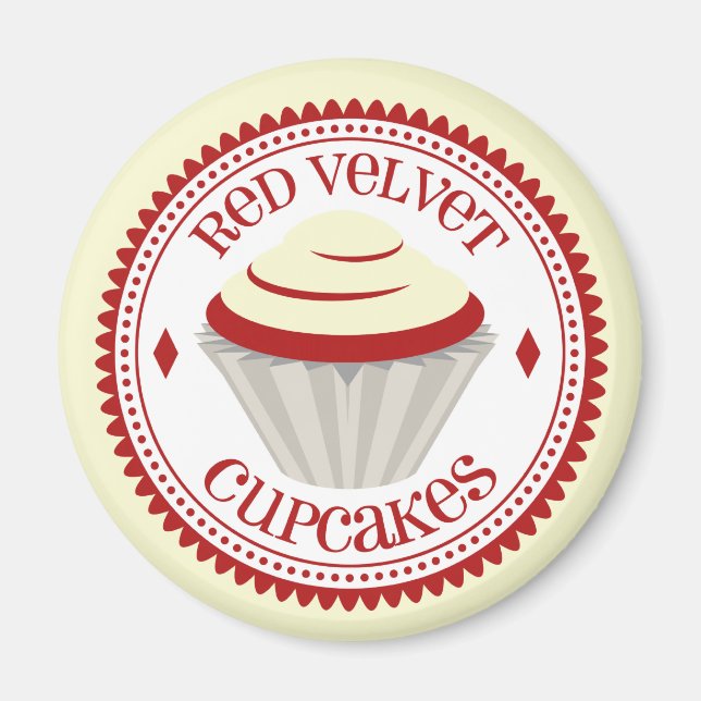 Red Velvet Cupcake Magnet (Front)