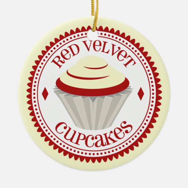 Red Velvet Cupcake Ornament (Front)