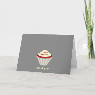 Red Velvet Cupcake Thank You Card
