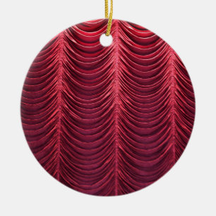 Red Velvet Curtain Ceramic Tree Decoration