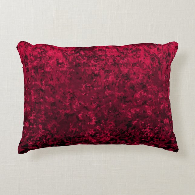 Red Velvet Decorative Cushion (Front)