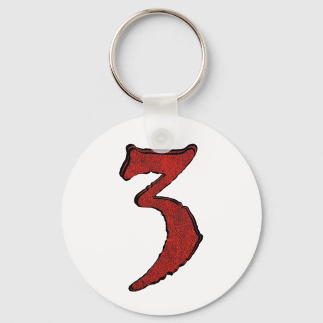 Red Velvet Holiday Number Series. Key Ring (Front)
