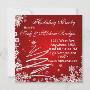 Red Velvet Holiday Party invitation