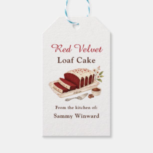Red Velvet Loaf Cake Gift Tags
