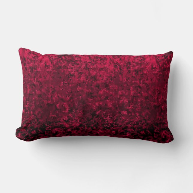 Red Velvet Lumbar Cushion (Front)