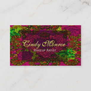 Red Velvet Rose Glitter w/ Heart Business Card