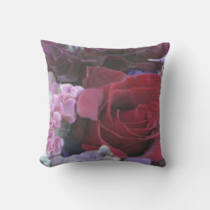Red Velvet Rose Throw Pillow