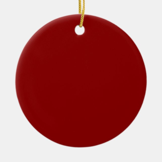 Red Velvet Solid Colour | Classic | Elegant  Ceramic Tree Decoration (Front)
