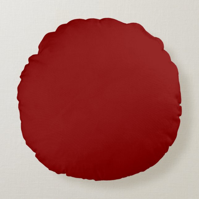 Red Velvet Solid Colour | Classic | Elegant  Round Cushion (Front)