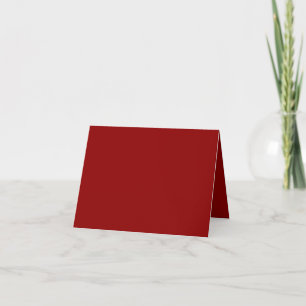 Red Velvet Solid Colour Classic Elegant Thank You Card