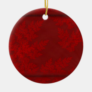 Red Velvet Starbursts Ceramic Tree Decoration