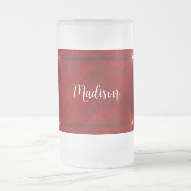 Red Velvet Starbursts Frosted Mug (Center)