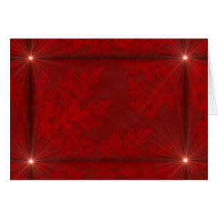 Red Velvet Starbursts Greeting Card