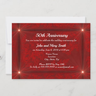 Red Velvet Starbursts Invitation