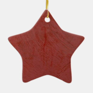 Red Venetian Plaster Faux Finish Ceramic Tree Decoration