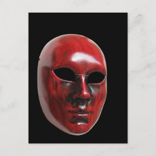 Red Venice Mask Postcard