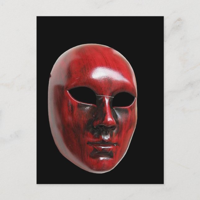 Red Venice Mask Postcard (Front)