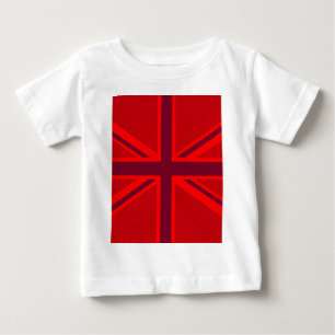 Red Version British Union Jack Decor Baby T-Shirt