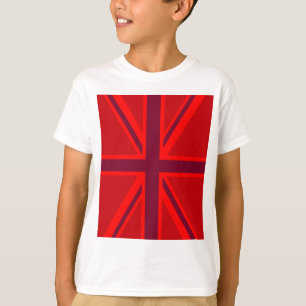 Red Version British Union Jack Decor T-Shirt