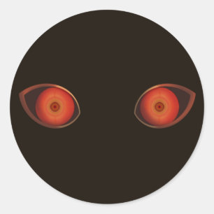 Red Very Evil Eyes Classic Round Sticker