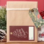 Red Very Merry Christmas Tree Gift For From Rectangular Sticker<br><div class="desc">This Red Very Merry Christmas Tree Gift For From Rectangular Sticker design features a sophisticated dark red backdrop with a blend of simple ivory lettering and classic calligraphy paired with a minimalist boho styling that strikes a perfect balance between clean modern subtlety and vintage elegance. Embellishing this all beautifully is...</div>