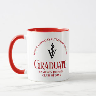 Red Veterinary School Graduation Custom Mug