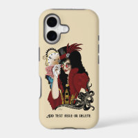 Red Victorian Steampunk Lady Vintage Octopus
